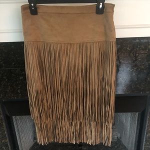 Suede fringe skirt lightly worn!!!